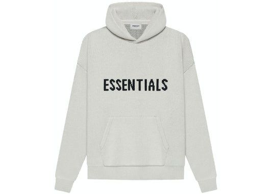 FEAR OF GOD ESSENTIALS KNIT PULLOVER HOODIE (SS21) LIGHT HEATHER OATMEAL